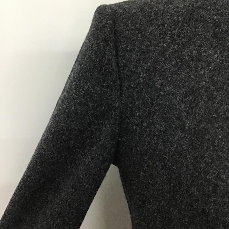 ホワイトレーベルバイユナイテッドアローズ WHITE LABEL by UNITED ARROWS ジャケット、上着 ジャケット、ブレザー 1122-110-4095 ノーカラー ウール 44 無地 ダークグレー / ダークグレー /  メンズ USED 古着 中古 10078728