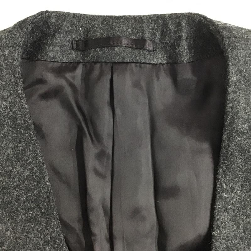ホワイトレーベルバイユナイテッドアローズ WHITE LABEL by UNITED ARROWS ジャケット、上着 ジャケット、ブレザー 1122-110-4095 ノーカラー ウール 44 無地 ダークグレー / ダークグレー /  メンズ USED 古着 中古 10078728