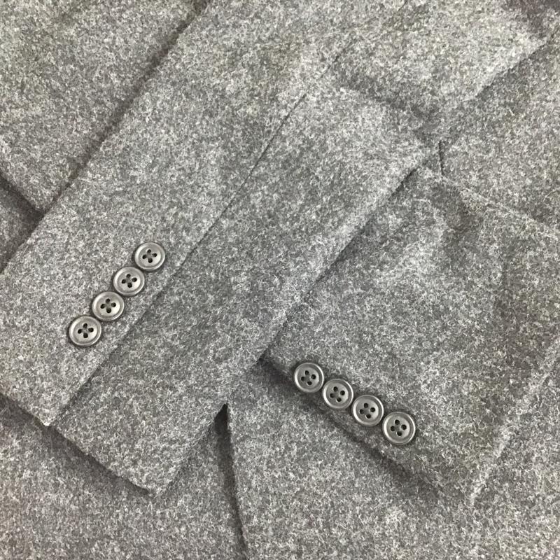 ホワイトレーベルバイユナイテッドアローズ WHITE LABEL by UNITED ARROWS ジャケット、上着 ジャケット、ブレザー 1122-110-4095 ノーカラー ウール 44 無地 ダークグレー / ダークグレー /  メンズ USED 古着 中古 10078728