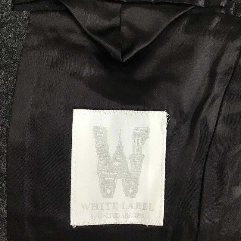 ホワイトレーベルバイユナイテッドアローズ WHITE LABEL by UNITED ARROWS ジャケット、上着 ジャケット、ブレザー 1122-110-4095 ノーカラー ウール 44 無地 ダークグレー / ダークグレー /  メンズ USED 古着 中古 10078728