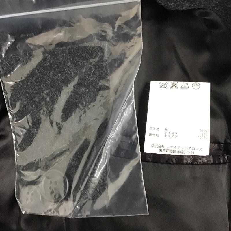 ホワイトレーベルバイユナイテッドアローズ WHITE LABEL by UNITED ARROWS ジャケット、上着 ジャケット、ブレザー 1122-110-4095 ノーカラー ウール 44 無地 ダークグレー / ダークグレー /  メンズ USED 古着 中古 10078728