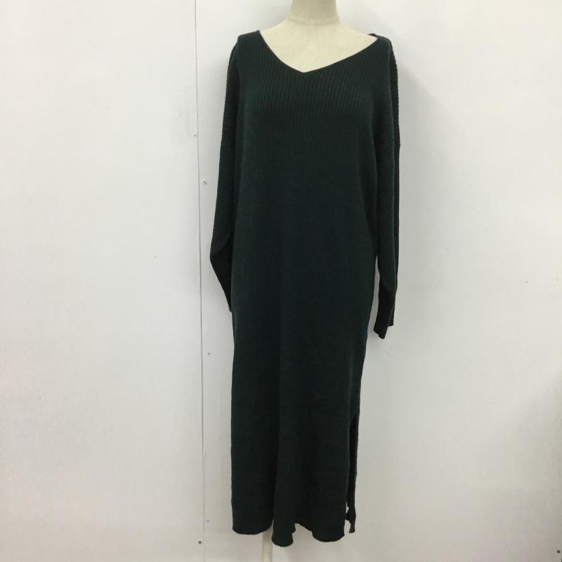 アーバンリサーチ URBAN RESEARCH ワンピース ロングスカート WH87-26N012 ニットワンピース FREE 無地 緑 / グリーン /  レディース USED 古着 中古 10078756