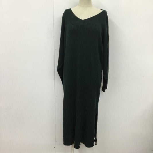アーバンリサーチ URBAN RESEARCH ワンピース ロングスカート WH87-26N012 ニットワンピース FREE 無地 緑 / グリーン /  レディース USED 古着 中古 10078756