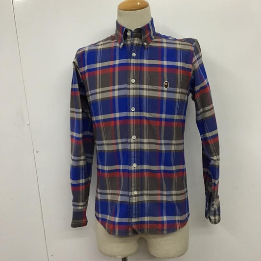 アベイシングエイプ A BATHING APE シャツ、ブラウス 長袖 ボタンダウンシャツ S チェック マルチカラー / マルチカラー /  メンズ USED 古着 中古 10078791