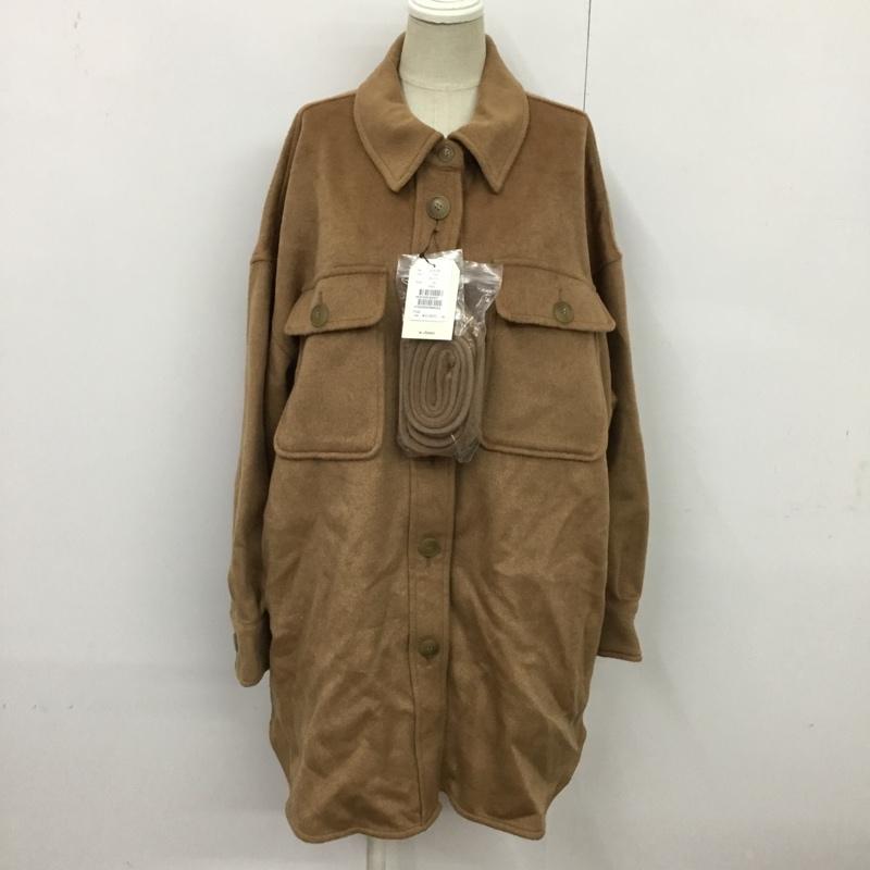 ダブルクローゼット w closet ジャケット、上着 ジャケット、ブレザー 313726 ウール混厚手シャギーBIGシャツはおり タグ付き FREE 無地 ベージュ / ベージュ /  レディース USED 古着 中古 10078824