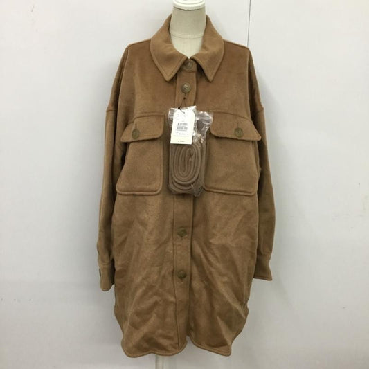 ダブルクローゼット w closet ジャケット、上着 ジャケット、ブレザー 313726 ウール混厚手シャギーBIGシャツはおり タグ付き FREE 無地 ベージュ / ベージュ /  レディース USED 古着 中古 10078824