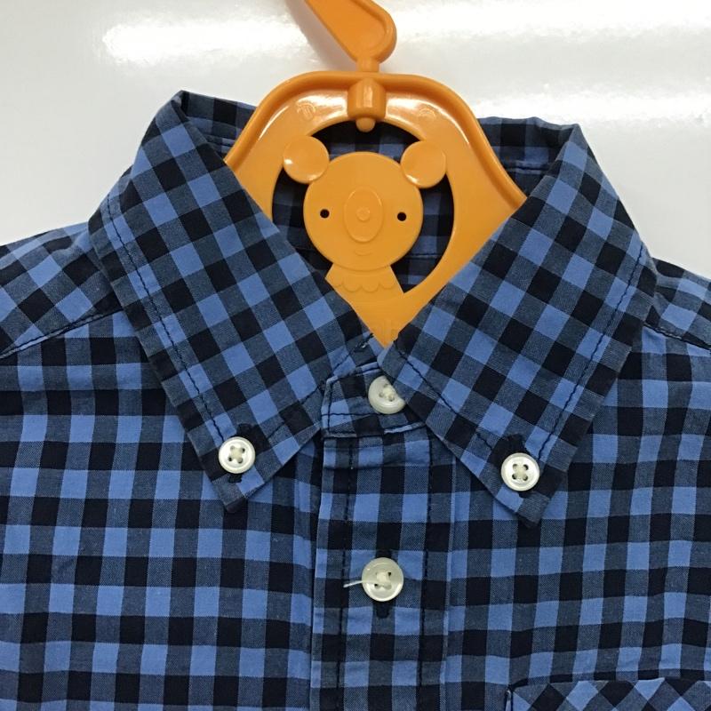 ラルフローレン RALPHLAUREN シャツ、ブラウス 長袖 キッズ ボタンダウン チェック 3T ワンポイント 青 / ブルー / X 紺 / ネイビー /  ボーイズ USED 古着 中古 10079071