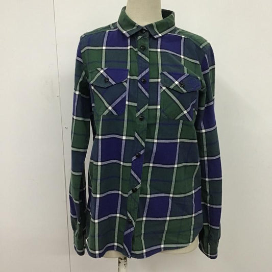 ブルーレーベル・クレストブリッジ BLUE LABEL CRESTBRIDGE シャツ、ブラウス 長袖 55M44-238-29 コットン チェック 36 ワンポイント 緑 / グリーン / X 紺 / ネイビー / X 白 / ホワイト /  レディース USED 古着 中古 10079160