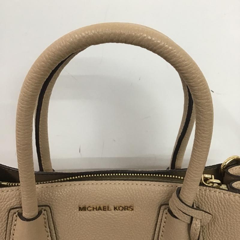 マイケルコース MICHAEL KORS ショルダーバッグ ショルダーバッグ ハンドバッグ 2WAY スクエア ロゴ、文字 ベージュ / ベージュ /  レディース USED 古着 中古 10079195