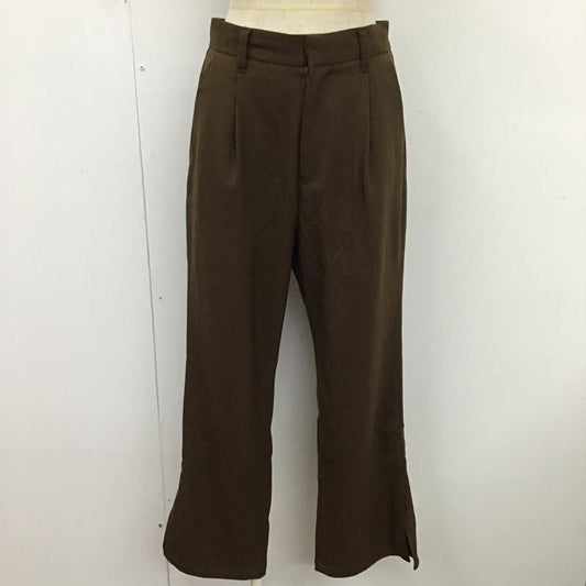 ローリーズファーム LOWRYS FARM ボトムス ボトムス LF519106AD TRサイドスリットパンツ L 無地 茶 / ブラウン /  レディース USED 古着 中古 10079223