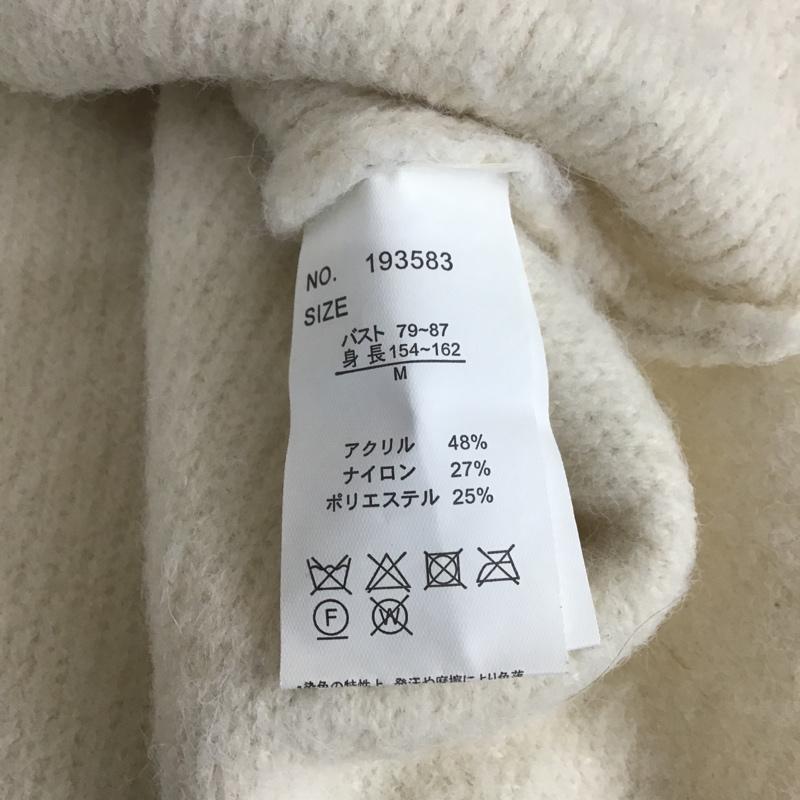 マジェスティックレゴン MAJESTIC LEGON ニット、セーター 長袖 193583 M 無地 白 / ホワイト /  レディース USED 古着 中古 10079334