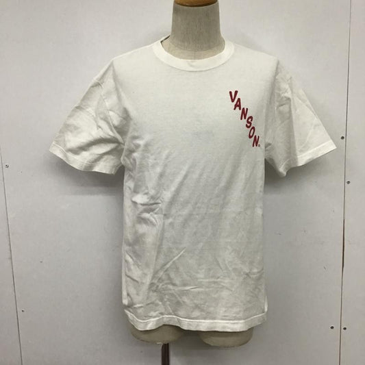 ヴァンソン VANSON Tシャツ 半袖 19-071-720-2059-2-0 バックプリント M ロゴ、文字 白 / ホワイト /  メンズ USED 古着 中古 10079454