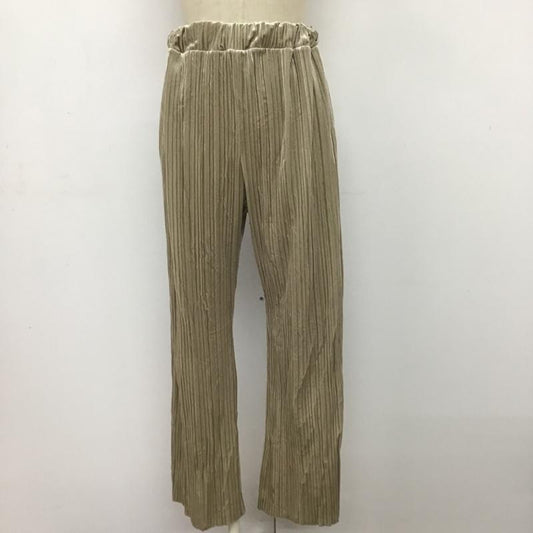 ローリーズファーム LOWRYS FARM ボトムス ボトムス プリーツパンツ ベロアパンツ FREE 無地 ベージュ / ベージュ /  レディース USED 古着 中古 10079488