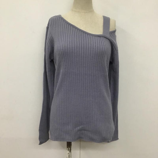 グレイル GRL ニット、セーター 長袖 アシメショルダーリブニット 19505025 M 無地 紫 / パープル /  レディース USED 古着 中古 10079503
