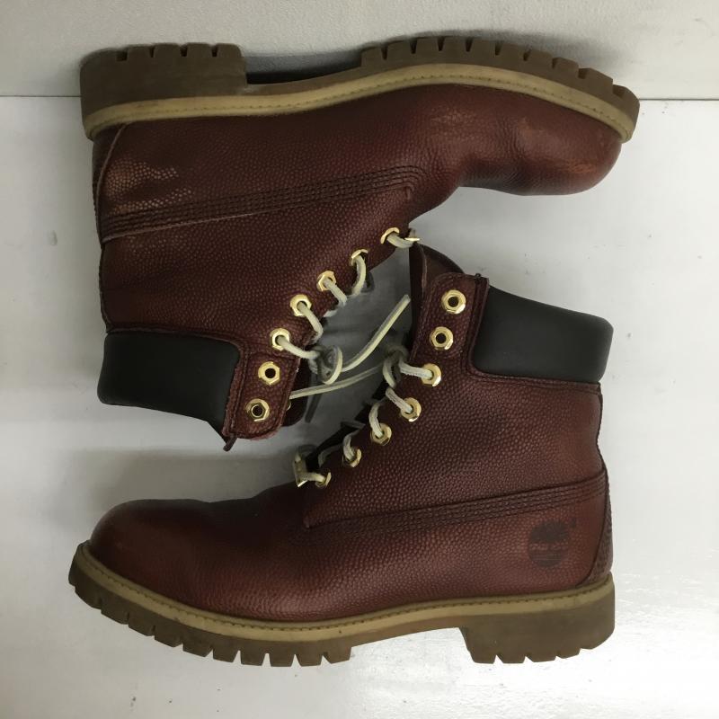 ティンバーランド Timberland ブーツ 一般 6インチ プレミアムブーツ ホーウィン フットボール レザー A176M US：8.5 茶 / ブラウン /  メンズ USED 古着 中古 10079845