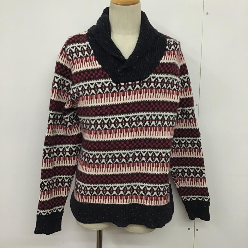 トミーヒルフィガー TOMMY HILFIGER ニット、セーター 長袖 L 総柄 マルチカラー / マルチカラー /  メンズ USED 古着 中古 10079852