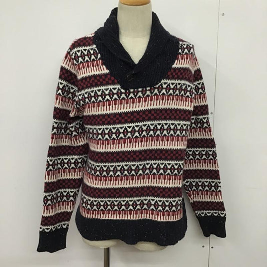 トミーヒルフィガー TOMMY HILFIGER ニット、セーター 長袖 L 総柄 マルチカラー / マルチカラー /  メンズ USED 古着 中古 10079852