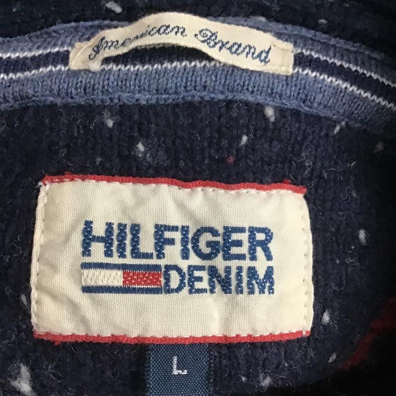 トミーヒルフィガー TOMMY HILFIGER ニット、セーター 長袖 L 総柄 マルチカラー / マルチカラー /  メンズ USED 古着 中古 10079852