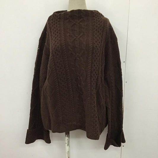 ジーナシス JEANASIS ニット、セーター 長袖 FREE 無地 茶 / ブラウン /  レディース USED 古着 中古 10079913