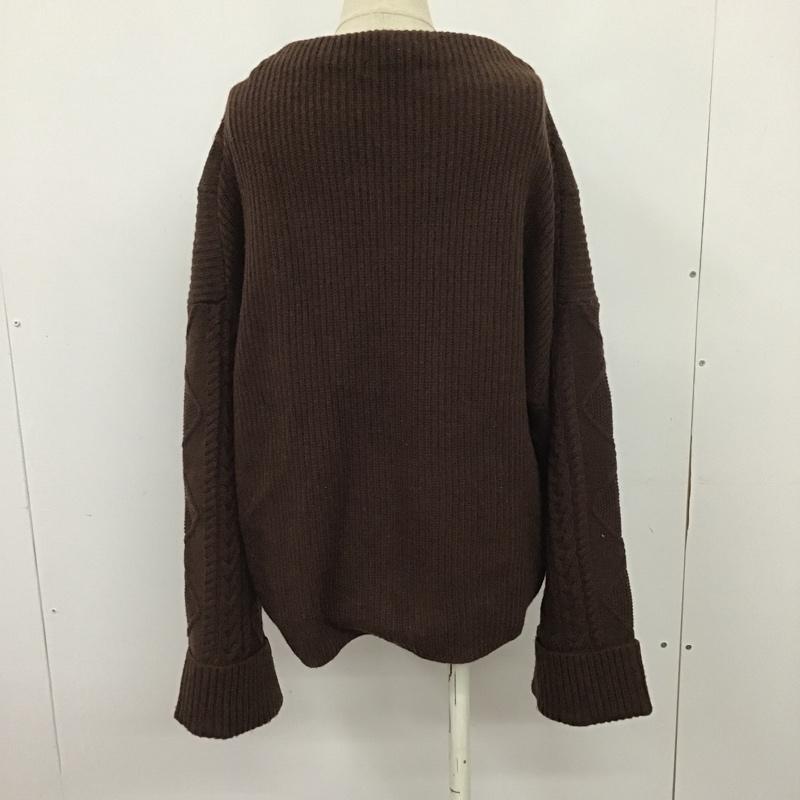ジーナシス JEANASIS ニット、セーター 長袖 FREE 無地 茶 / ブラウン /  レディース USED 古着 中古 10079913