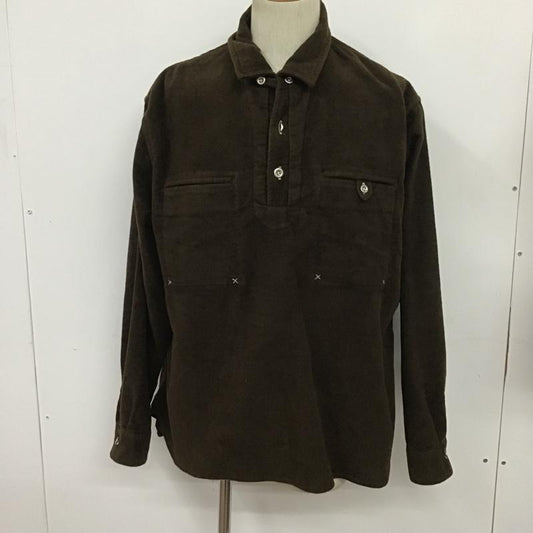 アンドファミリー ANDFAMILY シャツ、ブラウス 長袖 XXL 無地 茶 / ブラウン /  メンズ USED 古着 中古 10080161