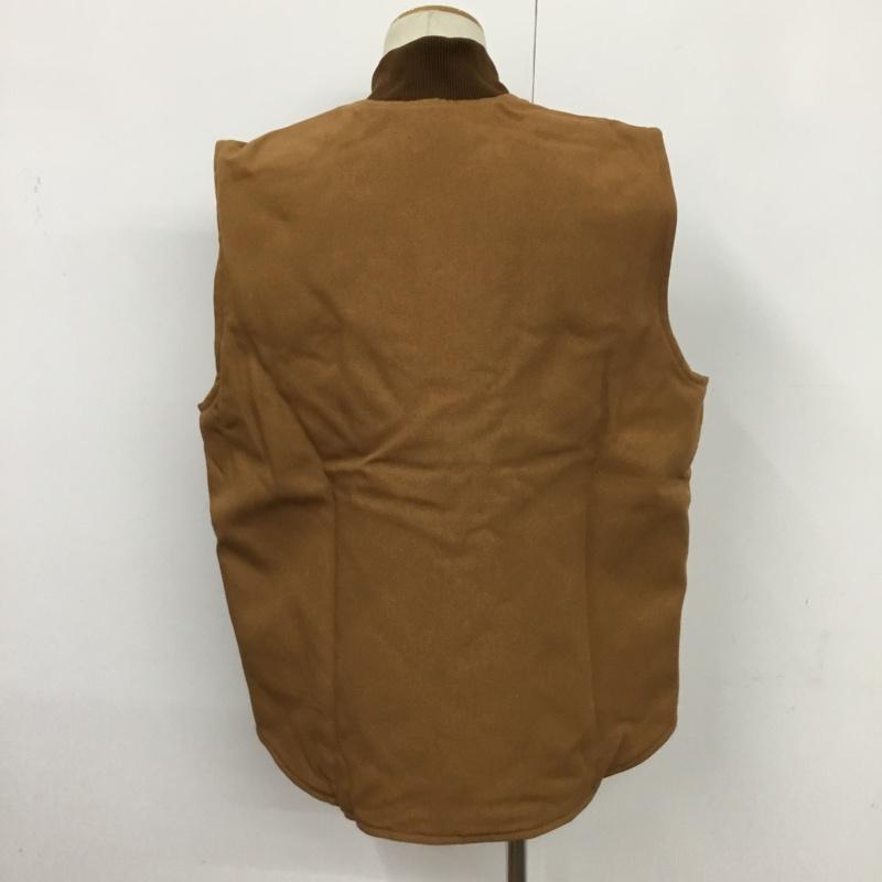 カーハート Carhartt ベスト ベスト OV0001 Duck Insulates Rib Collar Vest タグ付き L ロゴ、文字 茶 / ブラウン /  メンズ USED 古着 中古 10080222