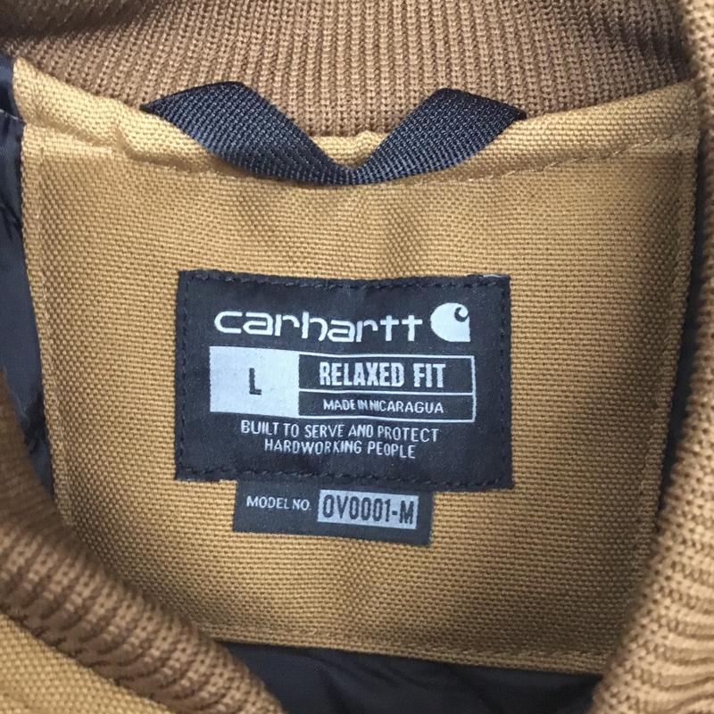 カーハート Carhartt ベスト ベスト OV0001 Duck Insulates Rib Collar Vest タグ付き L ロゴ、文字 茶 / ブラウン /  メンズ USED 古着 中古 10080222