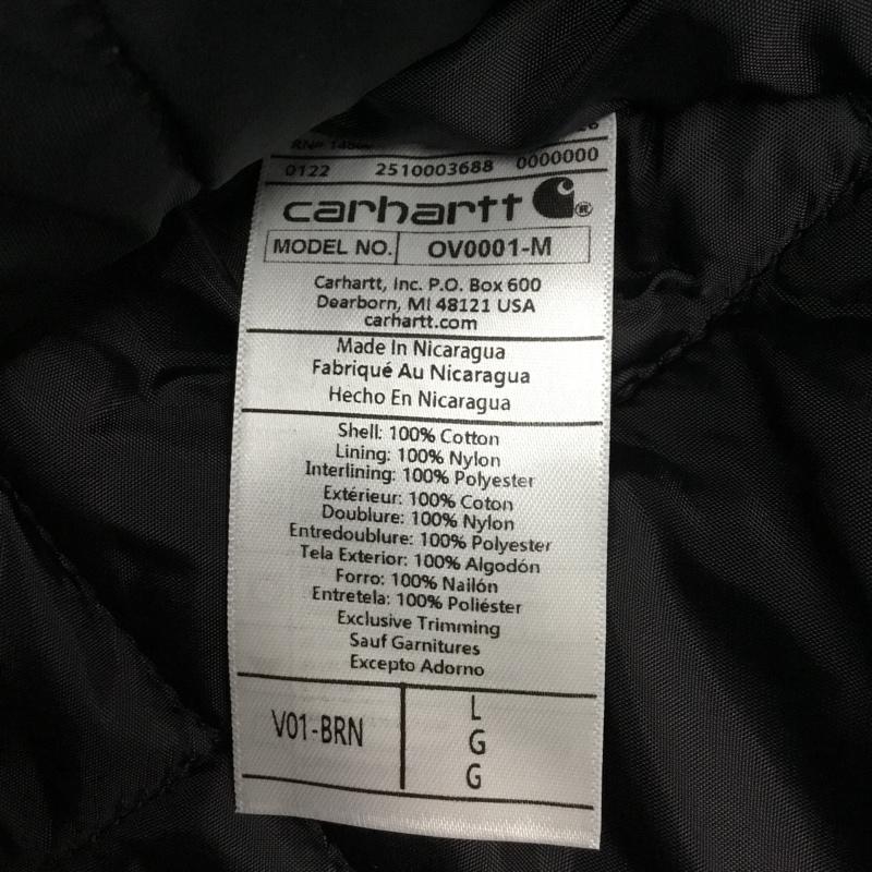 カーハート Carhartt ベスト ベスト OV0001 Duck Insulates Rib Collar Vest タグ付き L ロゴ、文字 茶 / ブラウン /  メンズ USED 古着 中古 10080222