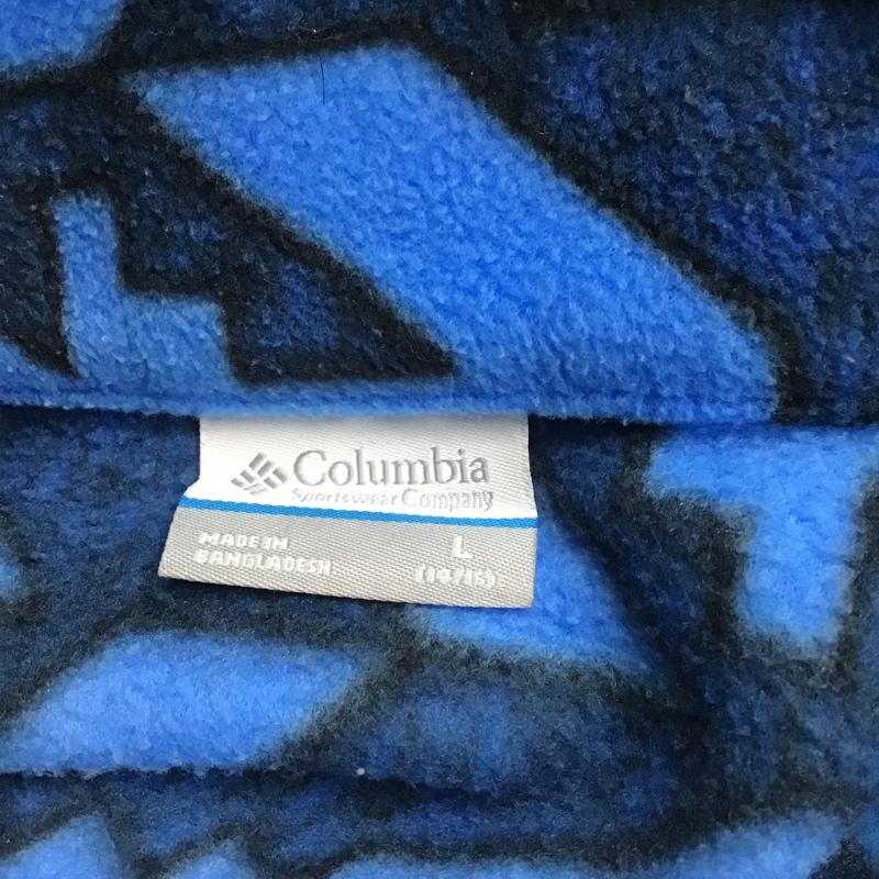 コロンビア Columbia ジャケット、上着 ジャケット、ブレザー WB6777 フルジップ フリースジャケット ロゴ L 総柄 青 / ブルー / X 水色 / ライトブルー /  ボーイズ USED 古着 中古 10080281