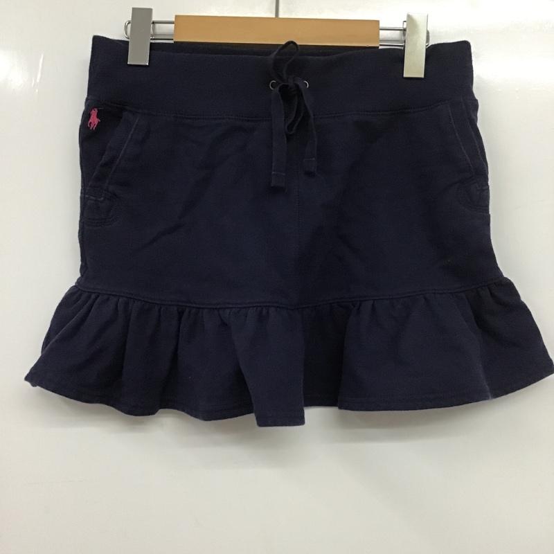 ラルフローレン RALPHLAUREN スカート ミニスカート キッズ スウェットスカート XL ワンポイント 紺 / ネイビー /  ガールズ USED 古着 中古 10080304