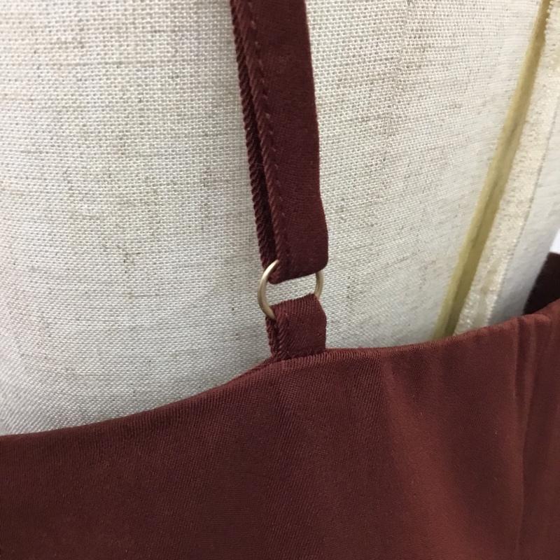 ロペピクニック ROPE' PICNIC ワンピース ロングスカート 38 無地 えんじ / ワインレッド /  レディース USED 古着 中古 10080339