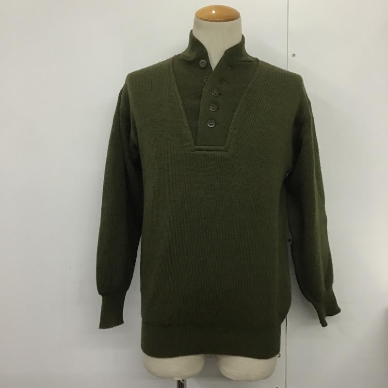 古着 USED ニット、セーター 長袖 ハイネック L 無地 カーキ / カーキ /  メンズ USED 古着 中古 10080341