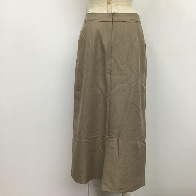 ナチュラルビューティーベーシック NATURAL BEAUTY BASIC スカート ひざ丈スカート L 無地 ベージュ / ベージュ /  レディース USED 古着 中古 10080381