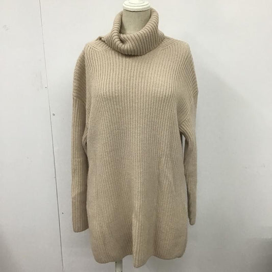 ナチュラルビューティーベーシック NATURAL BEAUTY BASIC ニット、セーター 長袖 タートルネック M 無地 ベージュ / ベージュ /  レディース USED 古着 中古 10080396