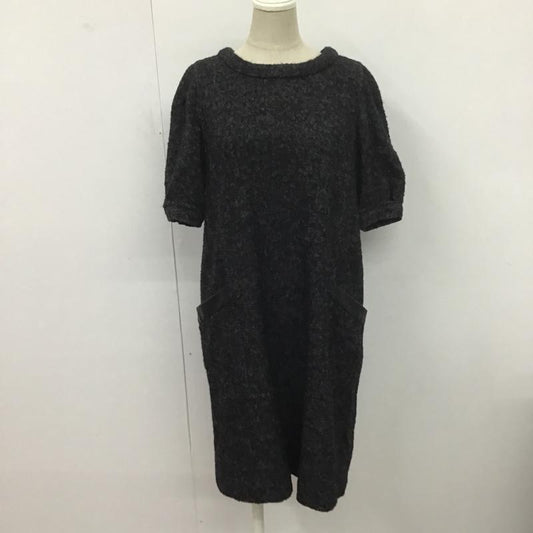 アンタイトル UNTITLED ワンピース ひざ丈スカート 2 無地 黒 / ブラック /  レディース USED 古着 中古 10080399