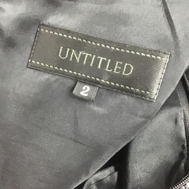 アンタイトル UNTITLED ワンピース ひざ丈スカート 2 無地 黒 / ブラック /  レディース USED 古着 中古 10080399