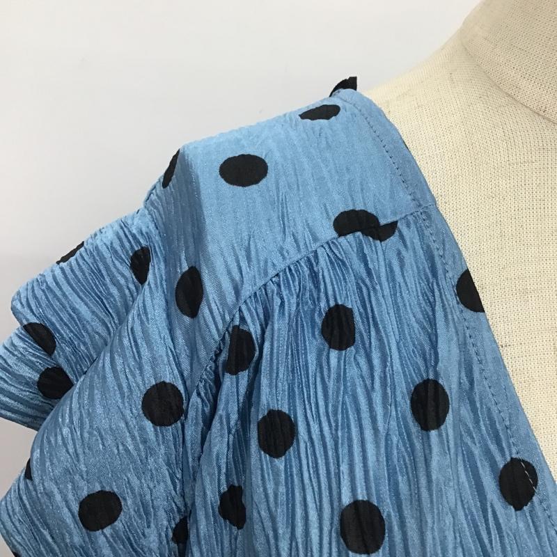 ザラ ZARA ワンピース ひざ丈スカート S ドット 水色 / ライトブルー /  レディース USED 古着 中古 10080411