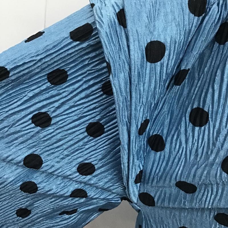 ザラ ZARA ワンピース ひざ丈スカート S ドット 水色 / ライトブルー /  レディース USED 古着 中古 10080411