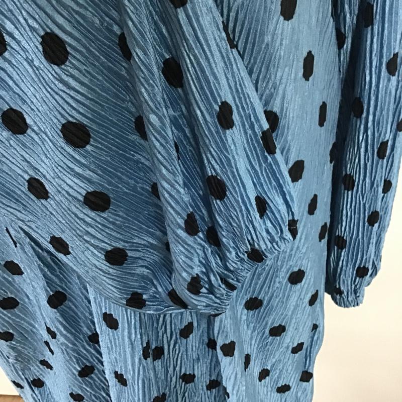 ザラ ZARA ワンピース ひざ丈スカート S ドット 水色 / ライトブルー /  レディース USED 古着 中古 10080411
