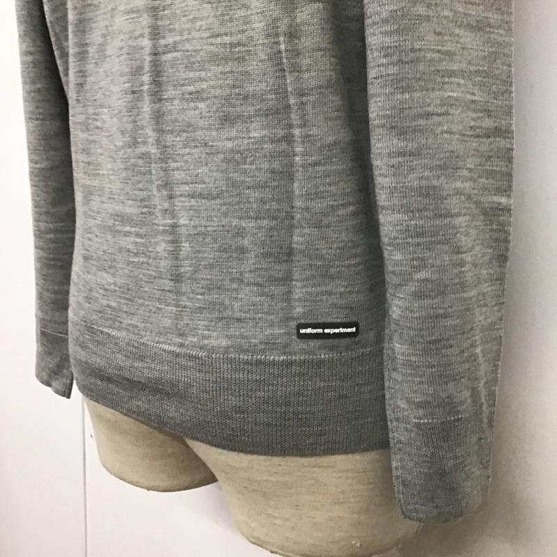 ユニフォームエクスペリメント uniform experiment ニット、セーター 長袖 2 無地 灰 / グレー /  メンズ USED 古着 中古 10080433