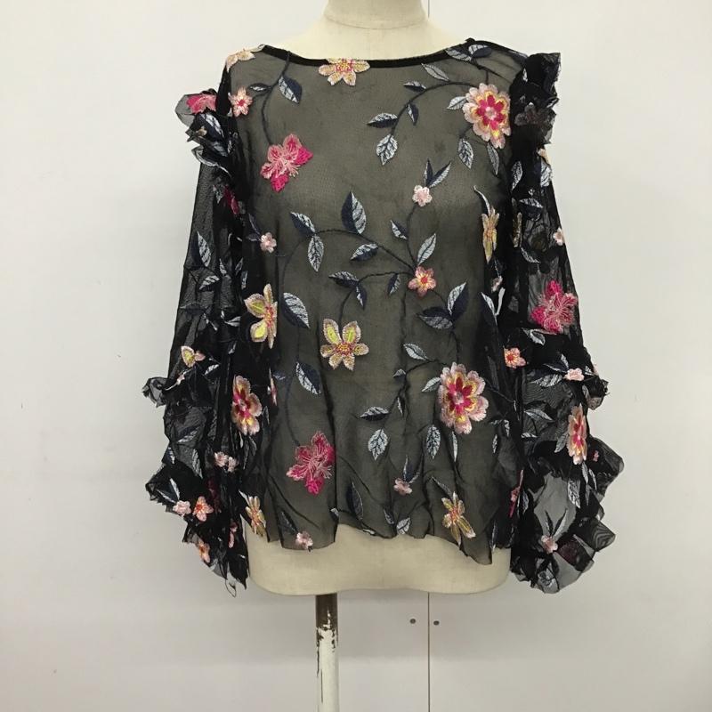 ザラベーシック ZARA BASIC カットソー 七分袖 M 刺繍 マルチカラー / マルチカラー /  レディース USED 古着 中古 10080493