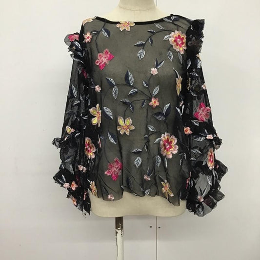 ザラベーシック ZARA BASIC カットソー 七分袖 M 刺繍 マルチカラー / マルチカラー /  レディース USED 古着 中古 10080493