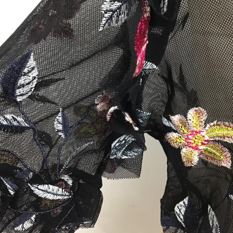 ザラベーシック ZARA BASIC カットソー 七分袖 M 刺繍 マルチカラー / マルチカラー /  レディース USED 古着 中古 10080493