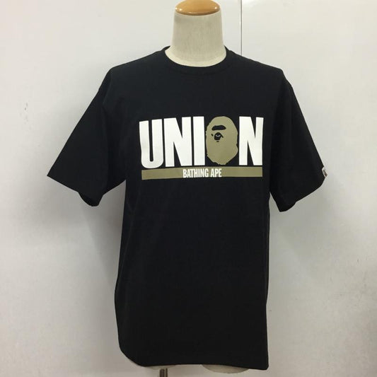 アベイシングエイプ A BATHING APE Tシャツ 半袖 UNION L プリント 黒 / ブラック /  メンズ USED 古着 中古 10080496