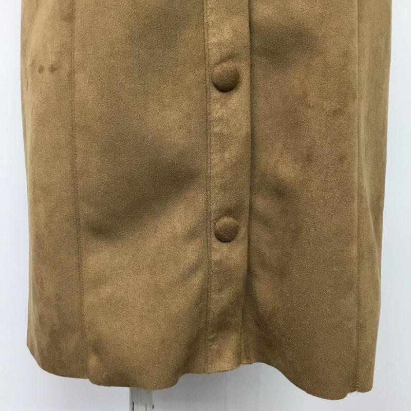 ザラ ZARA ワンピース ひざ丈スカート M 無地 茶 / ブラウン /  レディース USED 古着 中古 10080760