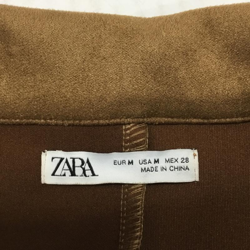 ザラ ZARA ワンピース ひざ丈スカート M 無地 茶 / ブラウン /  レディース USED 古着 中古 10080760