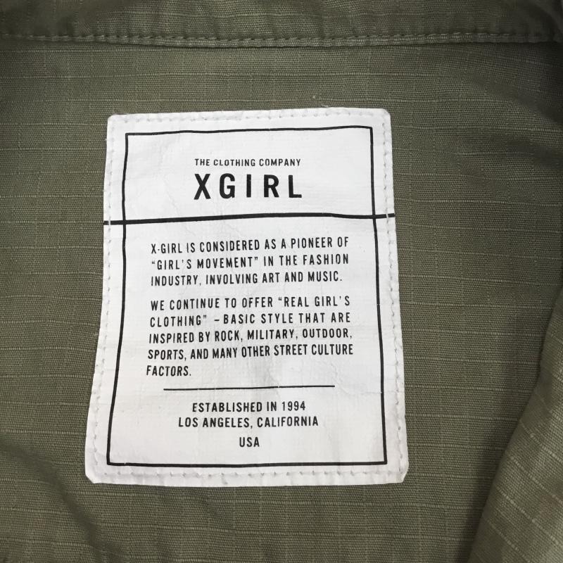 エックスガール X-girl ジャケット、上着 フライトジャケット ファティーグ　ミリタリー　USED加工 1 ロゴ、文字 カーキ / カーキ /  レディース USED 古着 中古 10080847