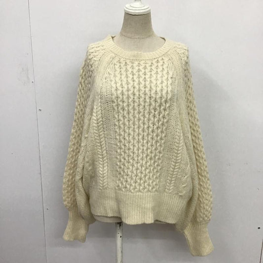 アイテムズ アーバンリサーチ ITEMS URBAN RESEARCH ニット、セーター 長袖 FREE 無地 白 / ホワイト /  レディース USED 古着 中古 10080940
