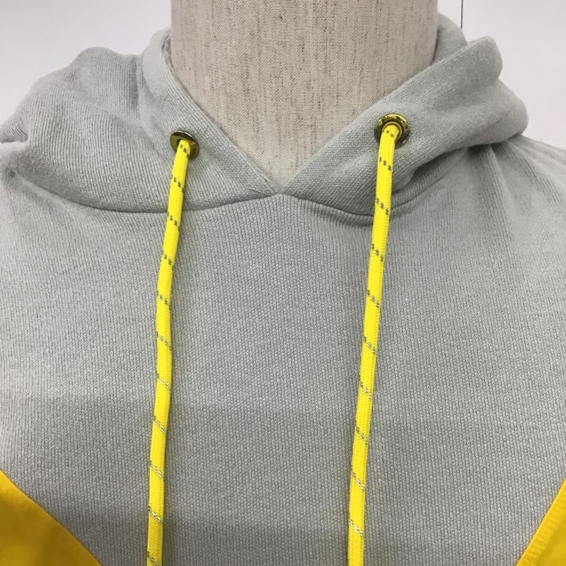 アディダス adidas パーカー 長袖 Z50458 OPENING CEREMONY プルオーバー 裏起毛 S ワンポイント 灰 / グレー / X 黄 / イエロー /  メンズ USED 古着 中古 10081038