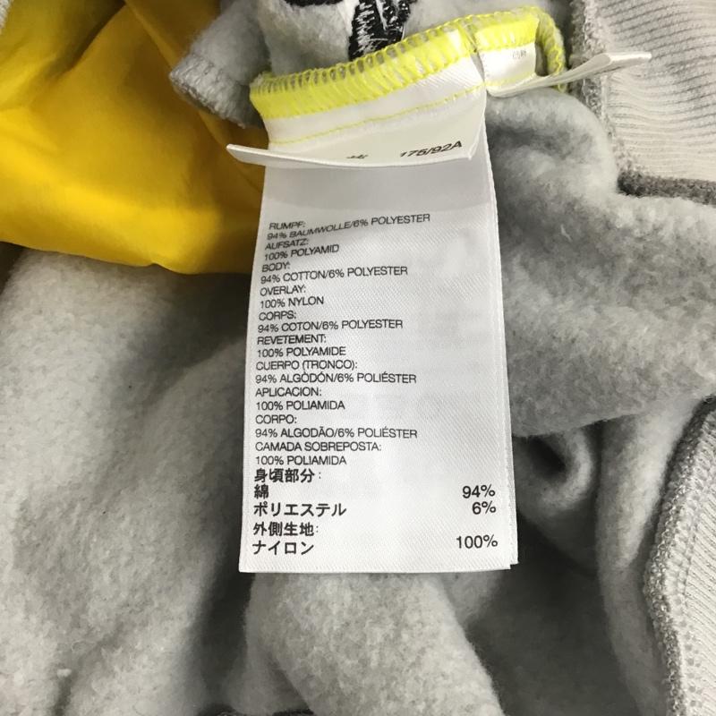 アディダス adidas パーカー 長袖 Z50458 OPENING CEREMONY プルオーバー 裏起毛 S ワンポイント 灰 / グレー / X 黄 / イエロー /  メンズ USED 古着 中古 10081038